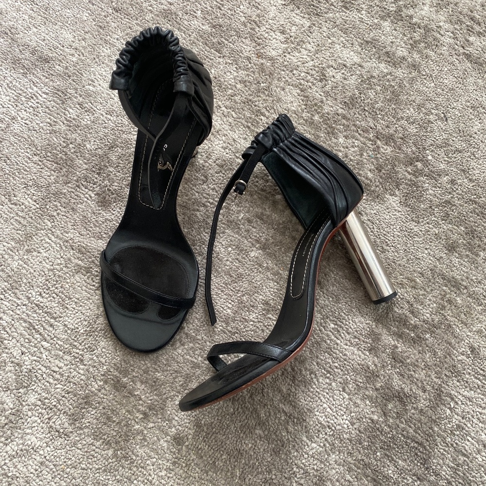Proenza Schouler Black Two Strap Heels